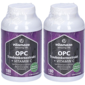 Trova Offerte di vitamaze opc estratto semi di uva + vitamina c compresse 2x158,4 g com e compra online