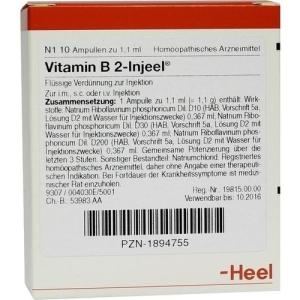 vitamina b2 inj 10f 1,1ml heel bugiardino cod: 800143113 
