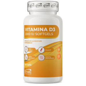 Vitamina d3 2000 iu integratore per il supporto di ossa denti e sistema immunitario 60 capsule softgels
