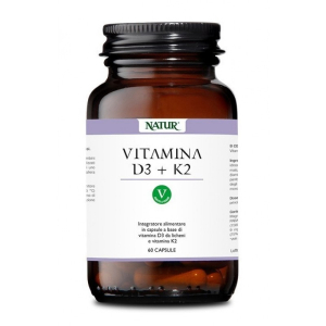 natur vitamina d3+k2 60 capsule bugiardino cod: 980253520 