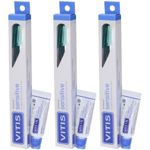 Trova Offerte di vitis® sensitive spazzolino + dentifricio da 15 ml 3x1 pz d e compra online