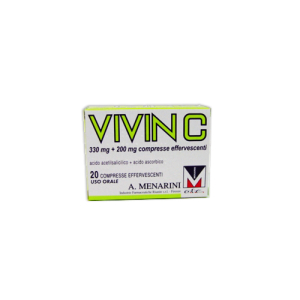 vivin c 20 compresse effervescenti 330 mg + bugiardino cod: 020096020 