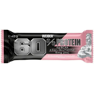 Weider 60% protein bar fragola yogurt 45 g barretta