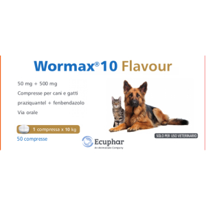 Wormax 10 flavour 5x10 cpr 50 mg + 500 mg cani gatti