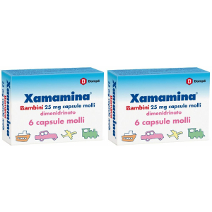 Trova Offerte di xamamina mal di viaggio bambini 25 mg capsule molli set da 2 2x6 pz ca e compra online