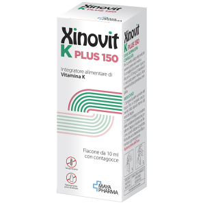 Xinovit k plus 150 gocce 10 ml - integratore con vitamina k per ossa e coagulazione