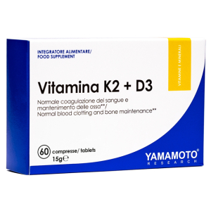 Yamamoto research vitamina k2 + d3 integratore per le ossa e la circolazione 60 compresse
