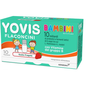 Yovis bambini integratore di fermenti lattici gusto fragola 10 flaconcini da 10 ml
