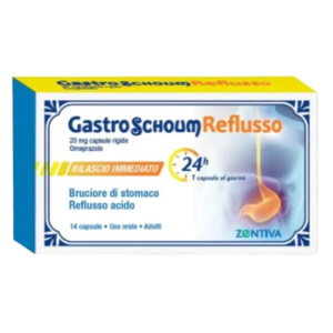Trova Offerte di zentiva gastro schoum reflusso 20mg omeprazolo per bruciore di stomaco e reflusso acido rilascio immediato, 14 capsule e compra online