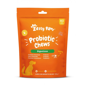 Trova Offerte di zesty paws probiotic - alimento complementare per cani adulti per supportare la salute del sistema immunitario e dell'intestino - 60 chews e compra online