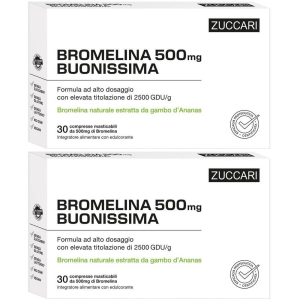 Trova Offerte di zuccari bromelina 500 buonissima compresse masticabili 2x36 g compress e compra online