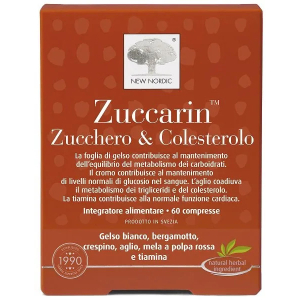 Zuccarin zucchero & colesterolo integratore per il controllo della glicemia e del colesterolo 60 compresse