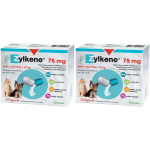 Trova Offerte di zylkene® 75mg gatti e cani 10 kg set da 2 2x20 pz capsule e compra online