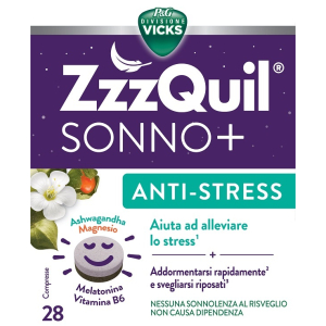 Trova Offerte di zzzquil sonno+ anti-stress integratore per il sonno e la gestione dello stress 28 compresse e compra online