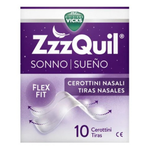 Zzzquil sonno strisce nasali per smettere di russare 10 cerotti