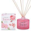 3 rosa fragranza legni profumati 125 ml