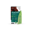 Aloecolor 5,66 castano chiaro rosso intenso tinta permanente capelli colore ad alta pigmentazione 50 ml + rivelatore aloeossigenata 75 ml + shampoo aloecare 15 ml + guanti