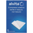 Alvita garza adesiva sterile in tessuto non tessuto per medicazione ferite 10 x 20cm 5 pezzi