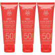 Apivita crema bee sun safe gel viso colorata hydra fresh spf50 3x50 ml