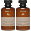 Apivita shampoo forfora secca set da 2 2x250 ml