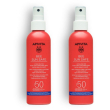 Apivita spray hydra melting viso e corpo ultra-leggero spf50 2x200 ml
