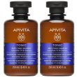 Apivita tonic shampoo tonificante uomo 2x250 ml