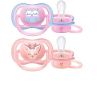 Avent succhietto ultra air 0-6m femmina ciliegia/uccellino 2 pezzi