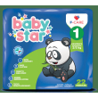 Babystar newborn pannolini 2/5kg 22 pezzi taglia 1
