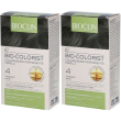 Bioclin bio-colorist 4 castano set da 2 2x1 pz lozione per capelli