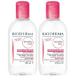 Bioderma sensibio h2o acqua micellare struccante set da 2 2x250 ml loz