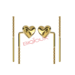 Biojoux grace gold plated orecchini in acciaio chirurgico