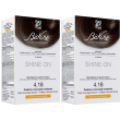 Bionike shine on 4.18 castano cioccolato fondente set da 2 2x50 ml flu