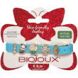 Bjb018 bracciale silicone light blue gold plated
