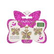 Bjs003 parure orecchini+collanina butterfly gold plated