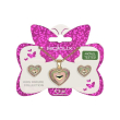 Bjs005 parure orecchini+collanina deep heart gold plated
