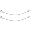 Catetere foley in silicone trasparente a 2 vie con scanalature longitu