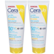 Cerave protezione solare idratante invisibile spf50+ 75ml 2x75 ml