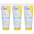 Cerave protezione solare idratante invisibile spf50+ 75ml 3x75 ml