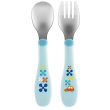 Chicco posate inox 18m+ azzurro/ve