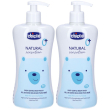 Chicco baby detergente corpo delicato natural sensation set da 2 2x500