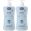 Chicco natural sensation baby detergente corpo e capelli 2x500 ml