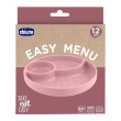Chicco piatto silicone ventosa rosa