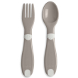 Chicco posatine grigio 12m+ prime forchetta e cucchiaio