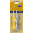 Chicco spazzolino primi denti da latte 6-36m colore azzurro e giallo 2 pezzi