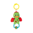 Clementoni spa baby rattles dinosauro sonaglio, giocattolo neonati, sonaglio sicuro, sviluppo tattile e uditivo
