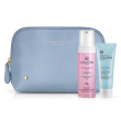 Cofanetto attivi puri maschera acido ialuronico+madecassoside 75 ml + mousse detergente lenitiva 180 ml + sample gocce magiche protettive + beauty bag azzurra the bridge