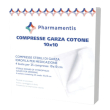Compresse garza idrofila in puro cotone senza filo di bario sterile monouso 10x10 cm pharmamentis 100 pezzi