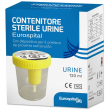 Contenitore urina 120 ml sterile con tappo giallo in astuccio eurospital