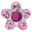 Daisy light rose&fucsia orecch