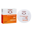 Dermasol fondotinta compatto viso spf 50+ effetto abbronzato 10 g
